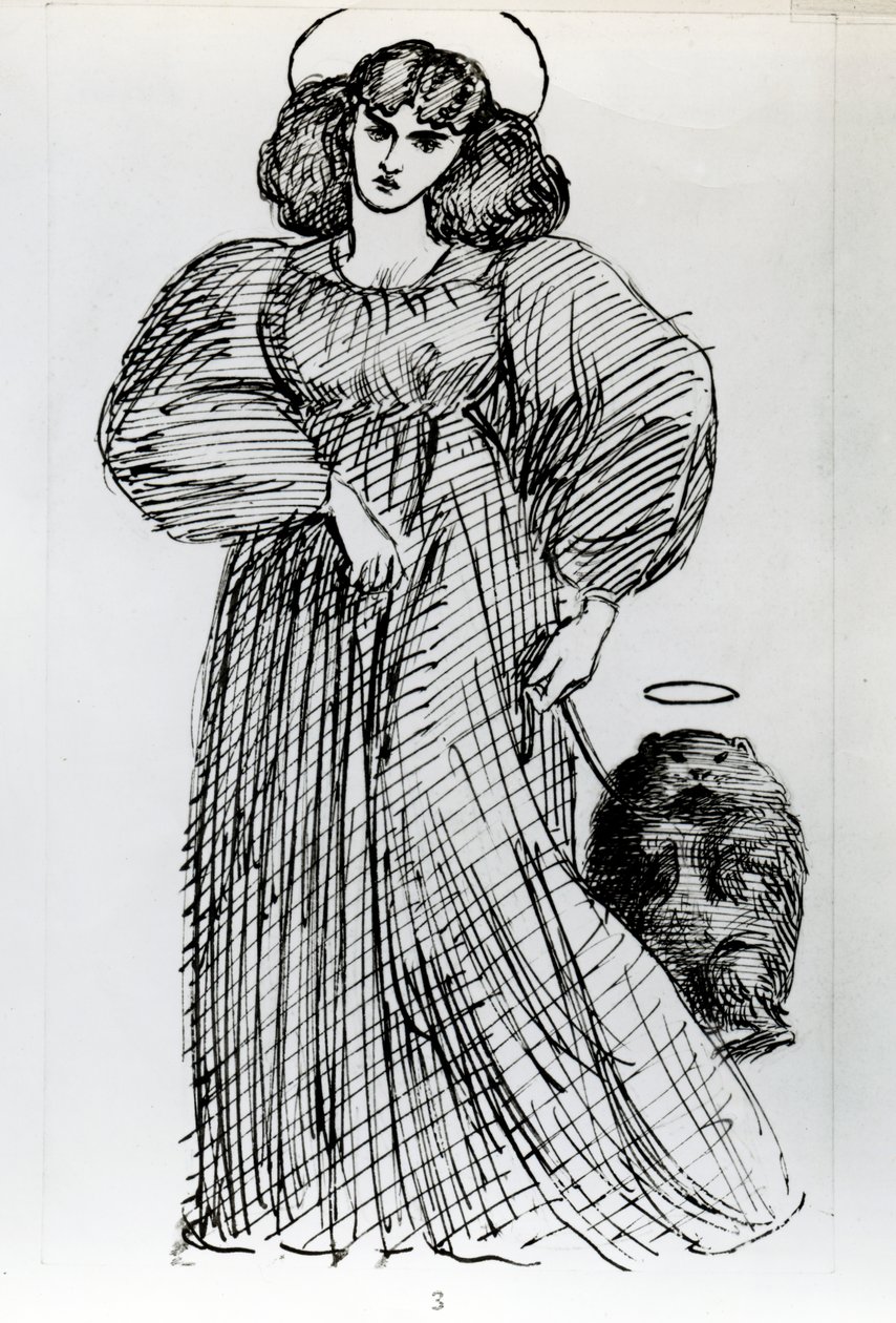 Paní Morrisová a Wombat, 1869 od Dante Gabriel Charles Rossetti