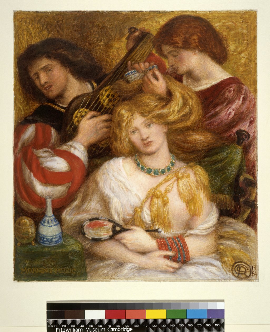 No.1148 Ranní hudba, 1864 (záchod a kvaš) od Dante Gabriel Charles Rossetti
