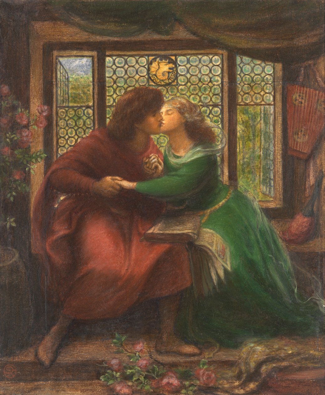 Paolo a Francesca z Rimini od Dante Gabriel Charles Rossetti