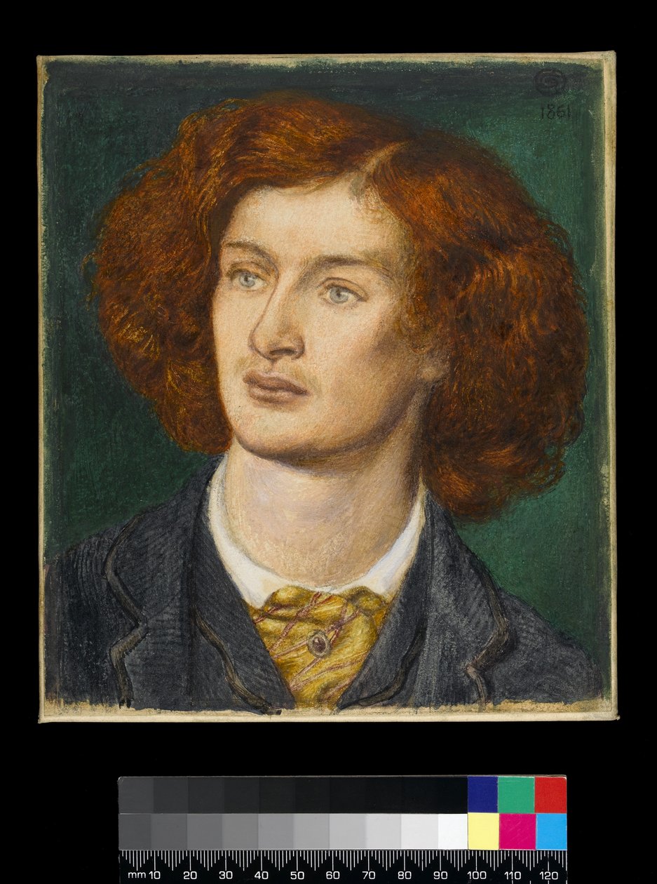 Portrét Algernona Charles Swinburne, 1861 od Dante Gabriel Charles Rossetti