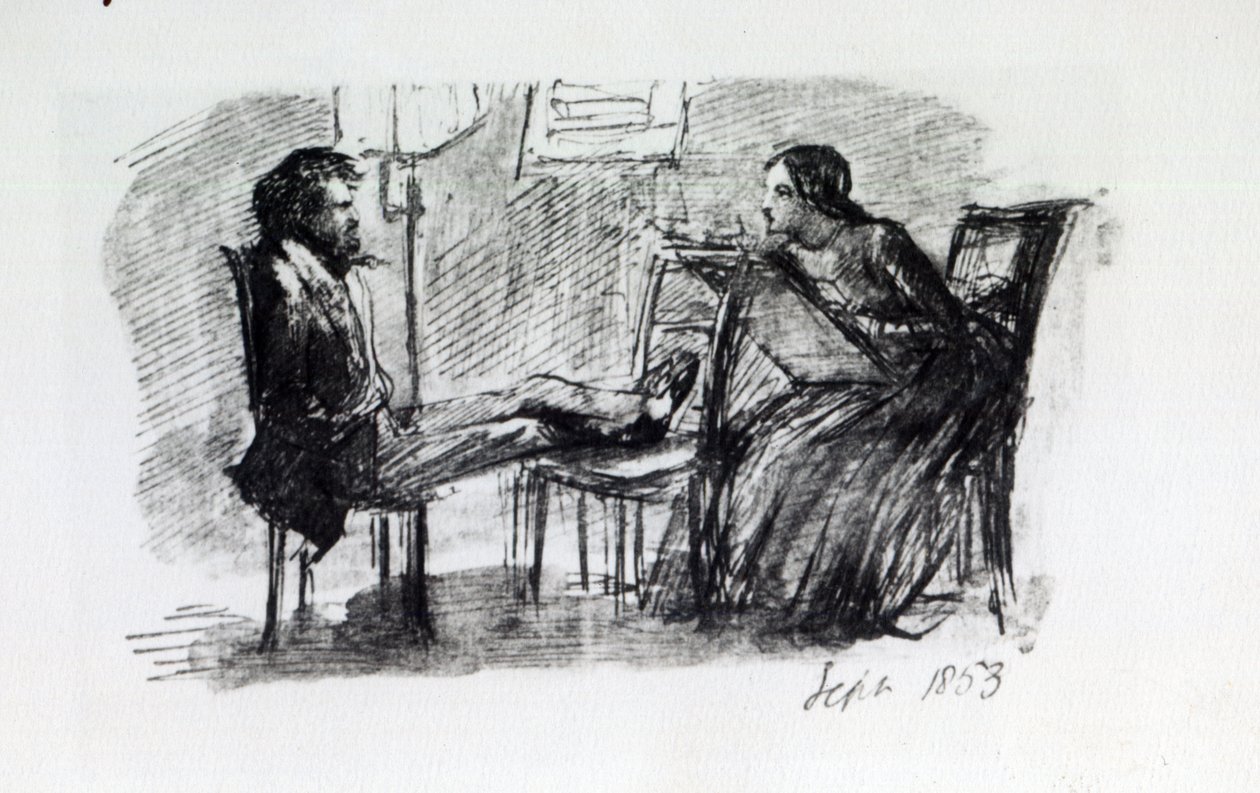 Rossettiho načrtla Elizabeth Siddal, září 1853 od Dante Gabriel Charles Rossetti