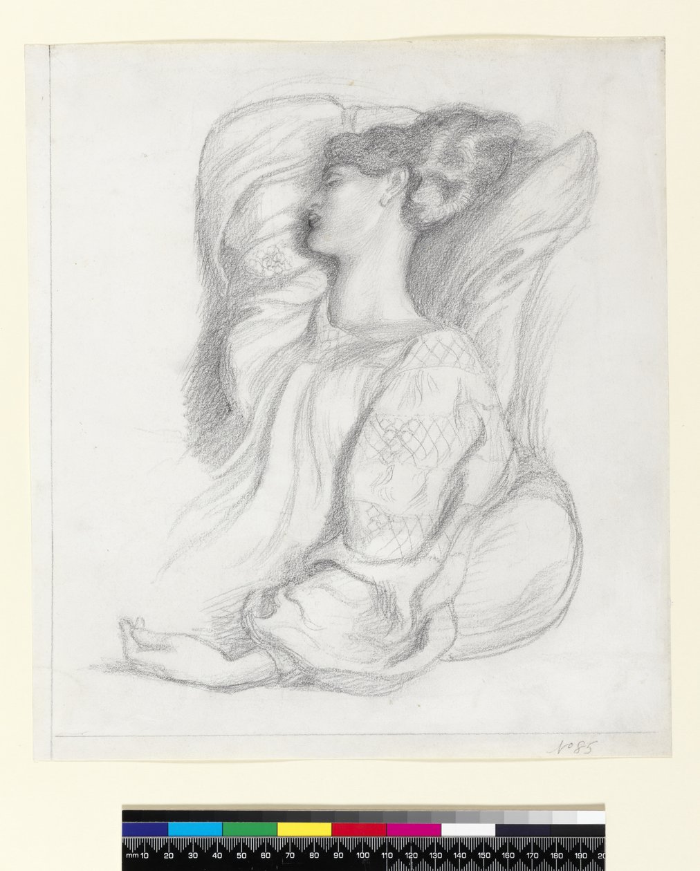 Studie paní William Morris (1839-1914), kolem 1873 od Dante Gabriel Charles Rossetti