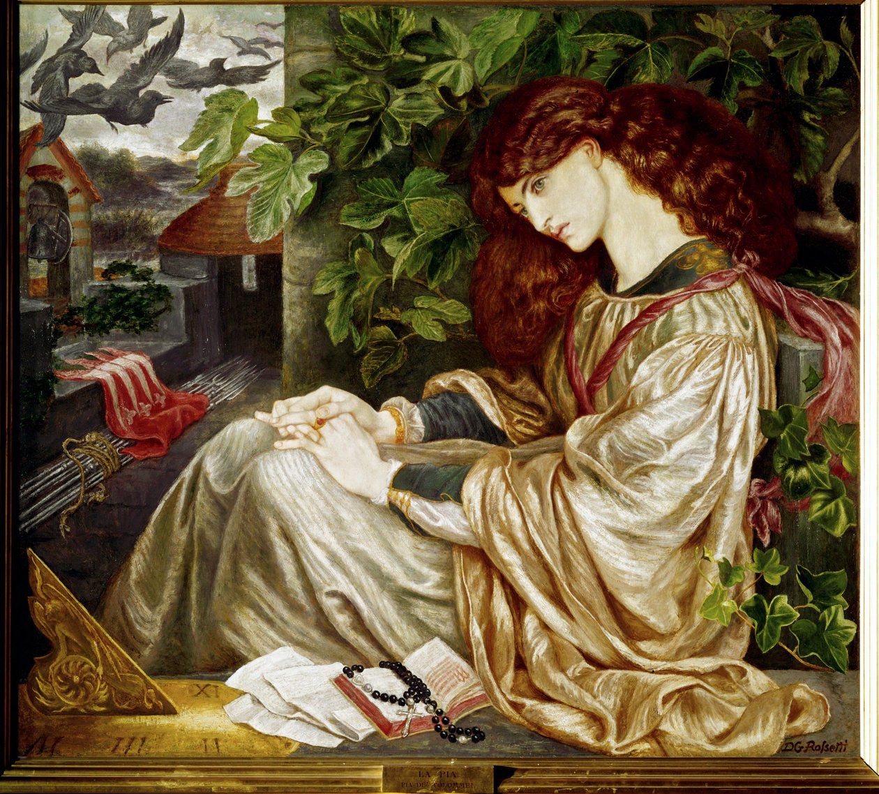 La Pia ... (malba na plátně) od Dante Gabriel (after) Rossetti