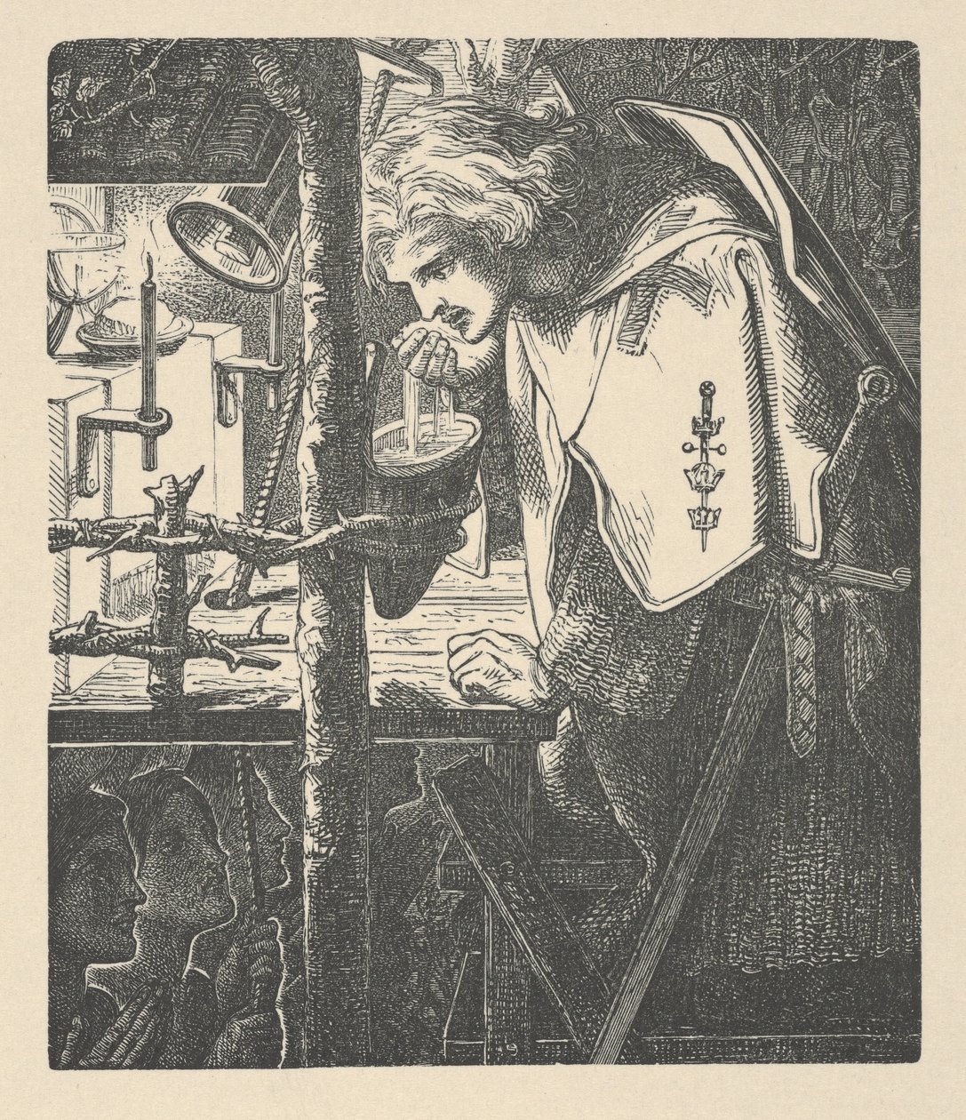 Sir Galahad z Tennysonových básní od Dante Gabriel (after) Rossetti