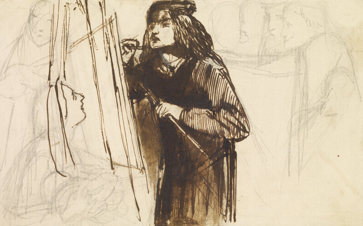 Malíř v práci, 1850-1852 od Dante Gabriel Charles Rossetti