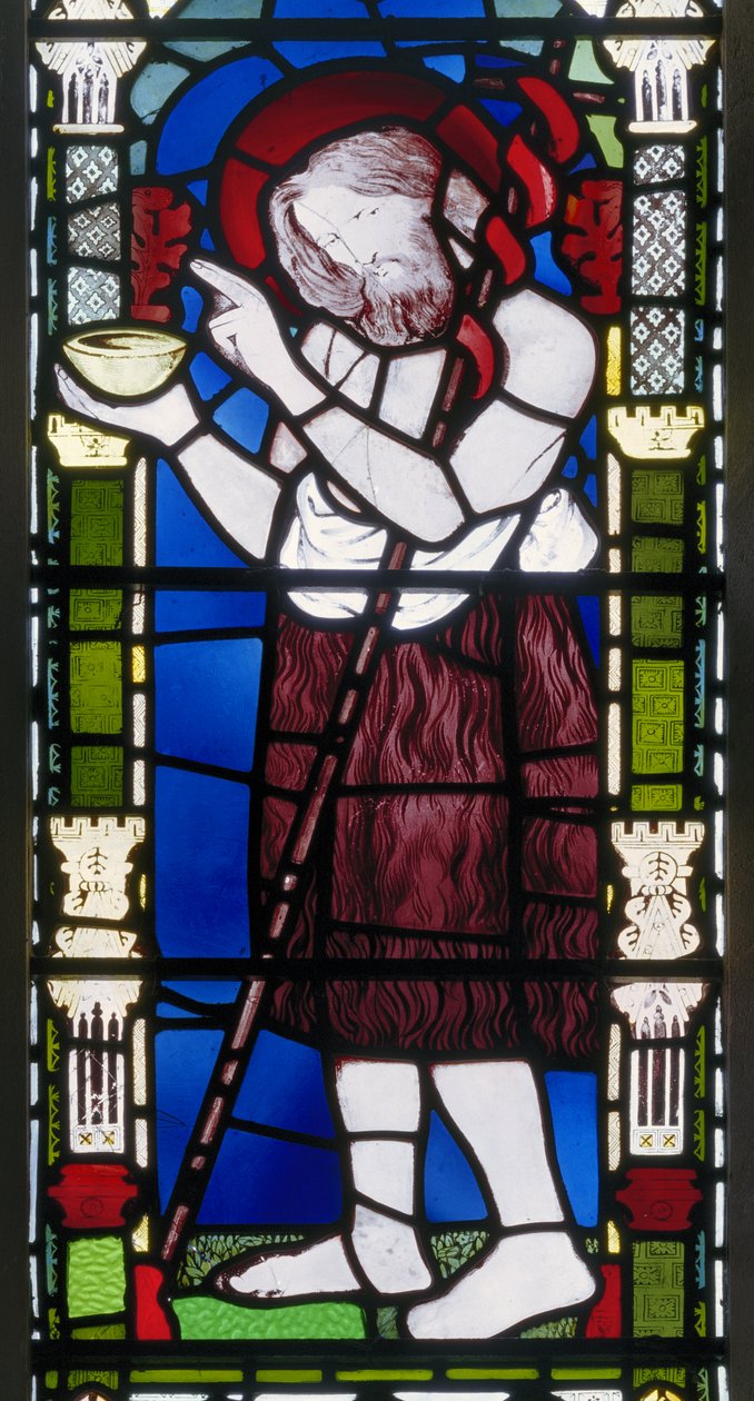 Banstead, All Saints, Morris Marshall & Faulkner & Co, DG Rossetti, John The Baptist, 1863 od Dante Gabriel Charles Rossetti