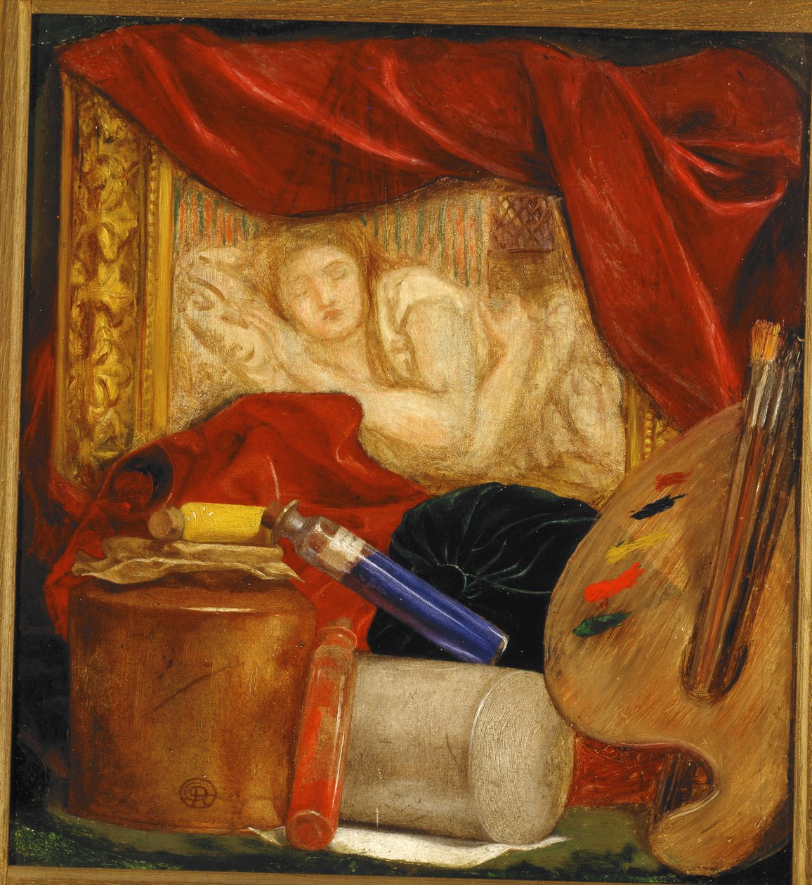 Láhve (olej na desce namontované na panelu) od Dante Gabriel Charles Rossetti