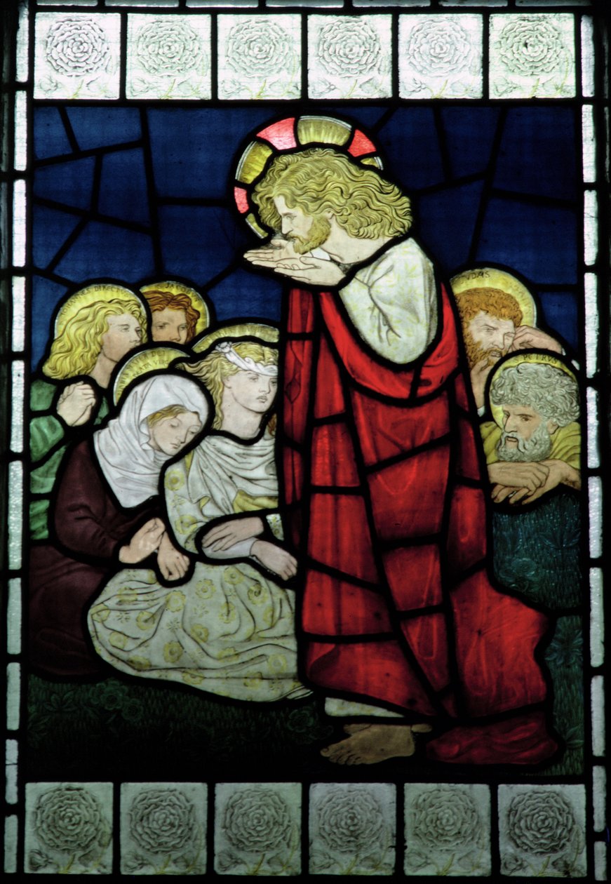 Christ Preaching, cca 1870 (vitráže) od Dante Gabriel Charles Rossetti