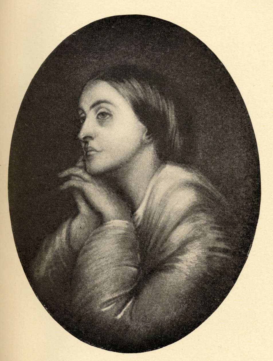 Christina Georgina Rossetti (1830-94) ilustrace z „Malé cesty do domovů slavných žen“, vydáno 1897 od Dante Gabriel Charles Rossetti