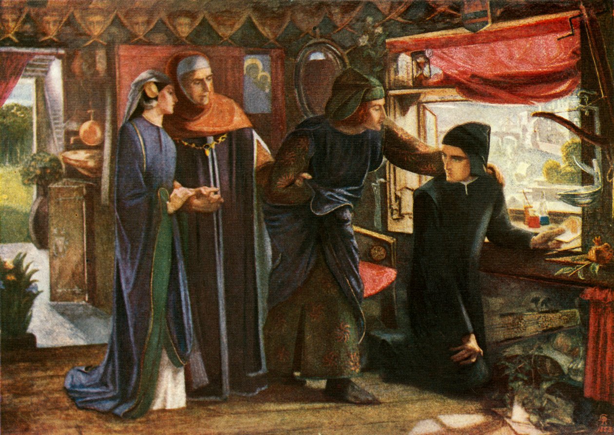 Dante Drawing the Angel, 1853, c1912 od Dante Gabriel Charles Rossetti