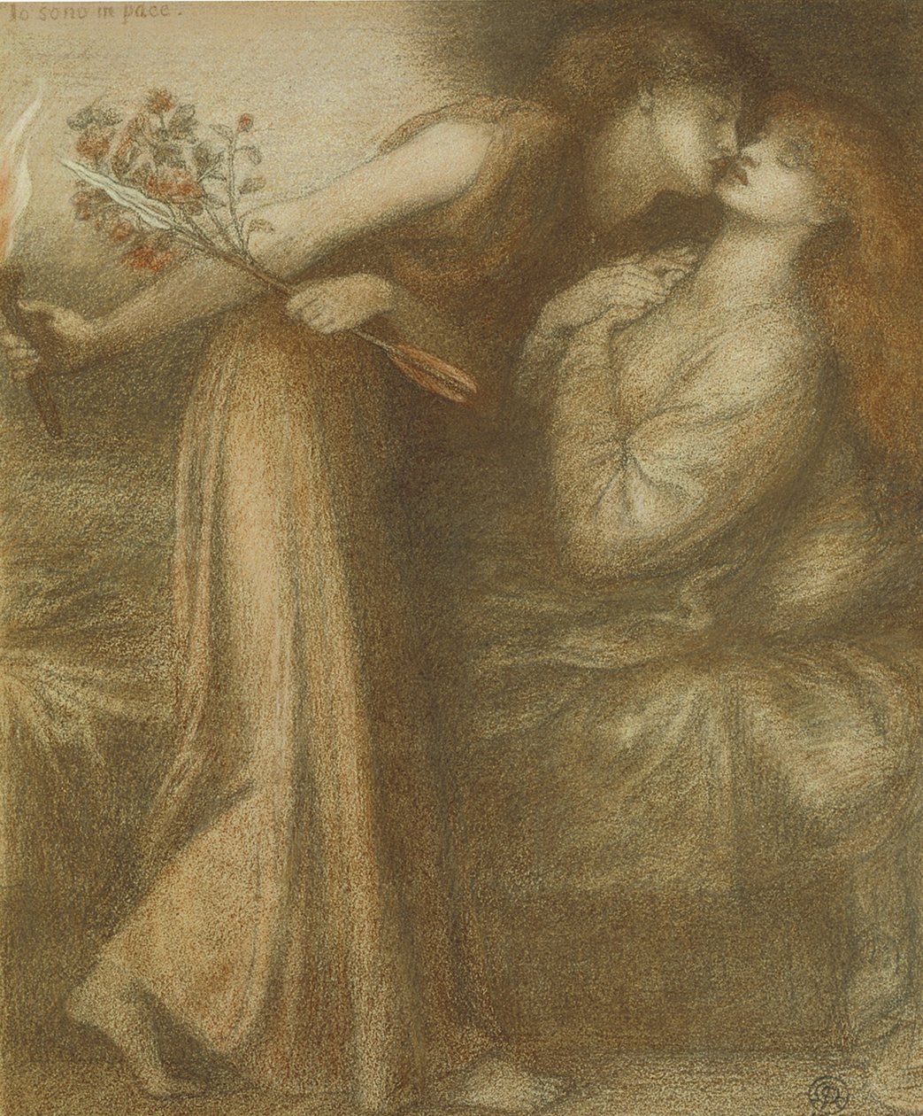 Dantes Dream on the Day of Death of Beatrice Io sono in pace, 1875 od Dante Gabriel Charles Rossetti