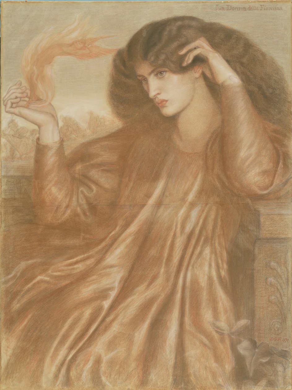 Žena plamene od Dante Gabriel Charles Rossetti