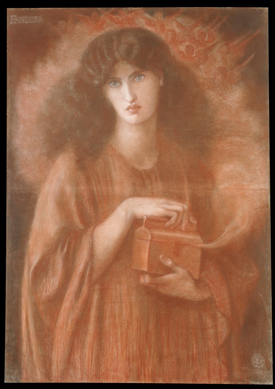 Pandora, 1869 od Dante Gabriel Charles Rossetti