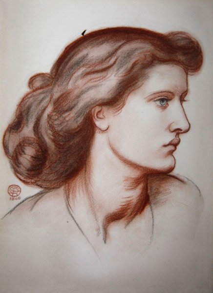 Portrét Alexy Wildingové od Dante Gabriel Charles Rossetti