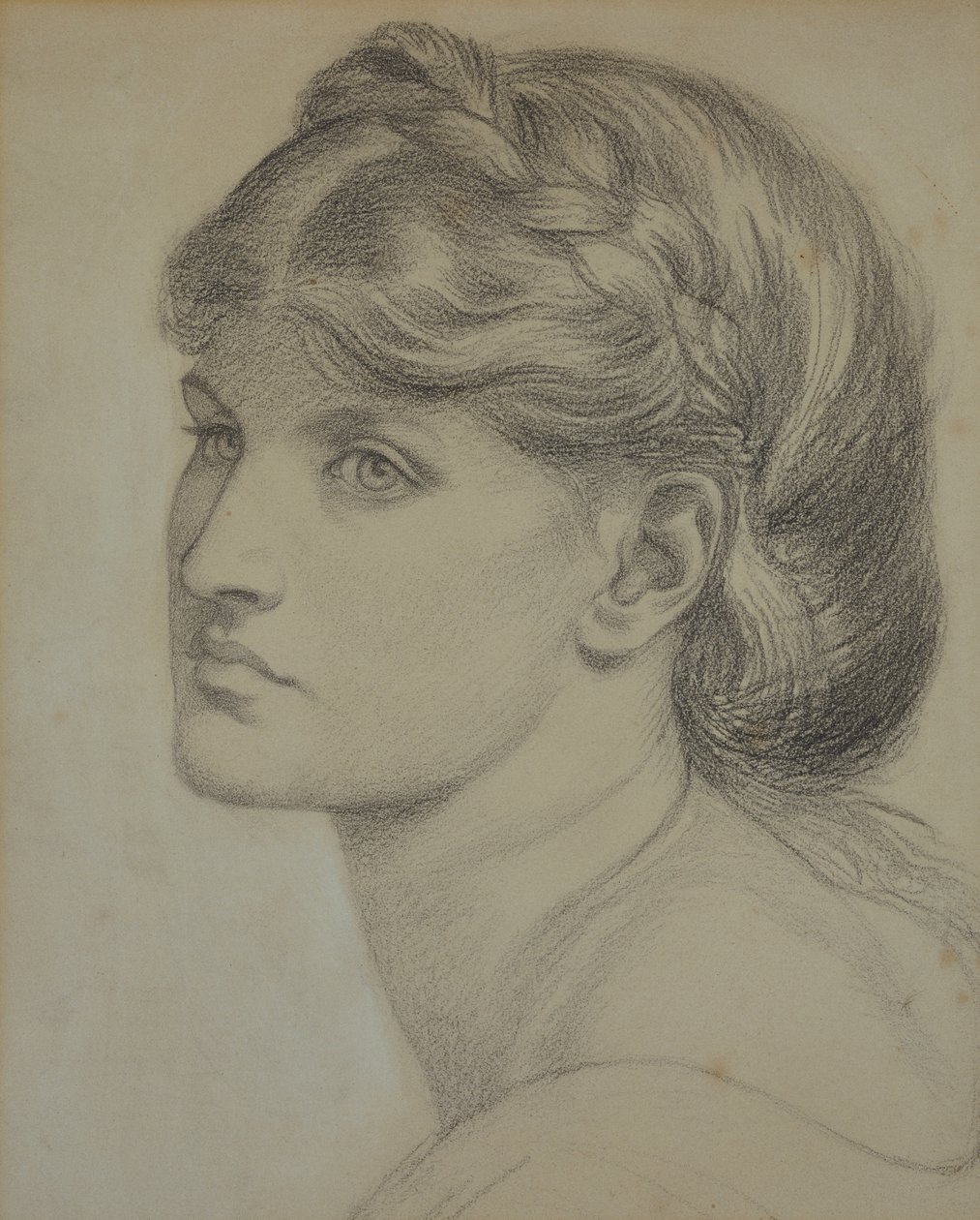Portrét Alexy Wildingové, studie pro „The Bower Meadow“ od Dante Gabriel Charles Rossetti