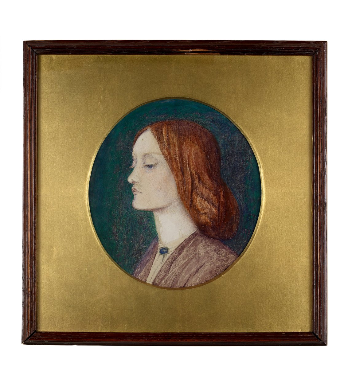 Portrét Elizabeth Siddal vlevo od Dante Gabriel Charles Rossetti