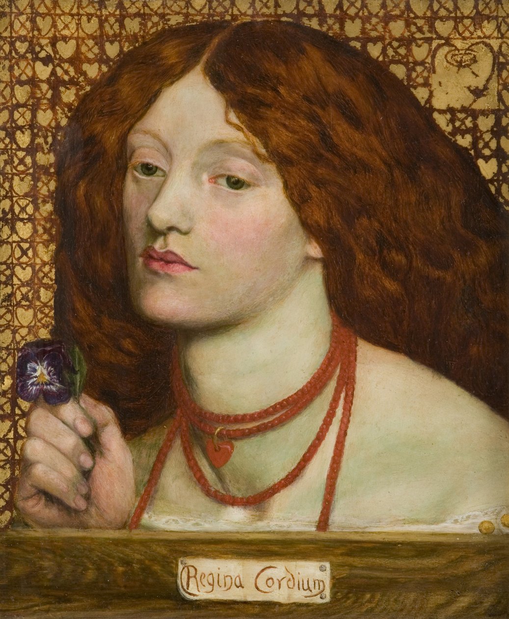 Srdcová královna (Srdcová královna) (Reine de coeur) - Dante Gabriel Rossetti (1828-1882). Olej na plátně od Dante Gabriel Charles Rossetti