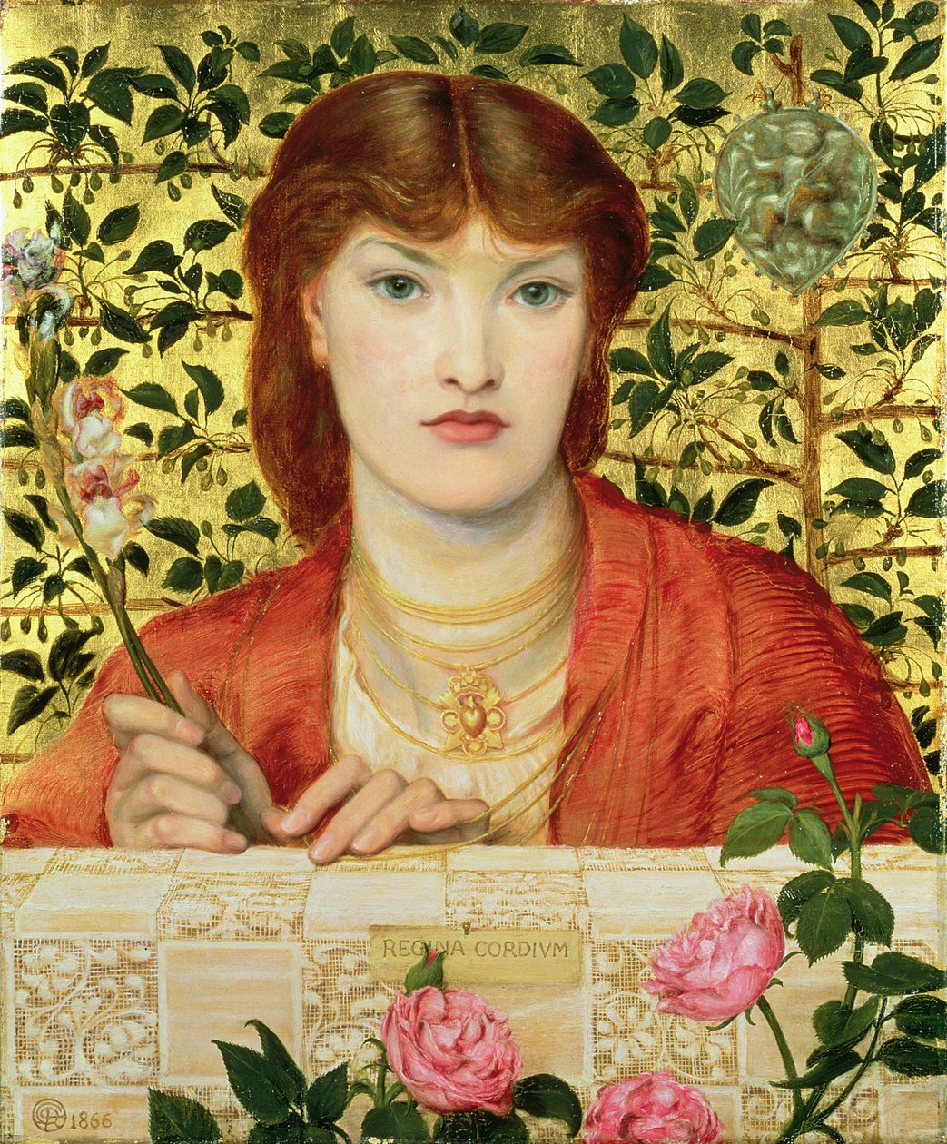 Srdcová královna: Alice Wilding od Dante Gabriel Charles Rossetti