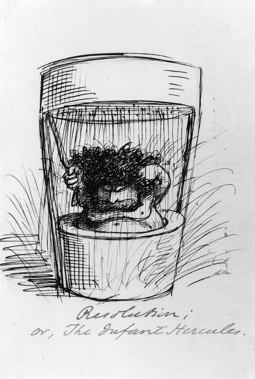 Resolution, aneb The Infant Hercules, 1869 od Dante Gabriel Charles Rossetti