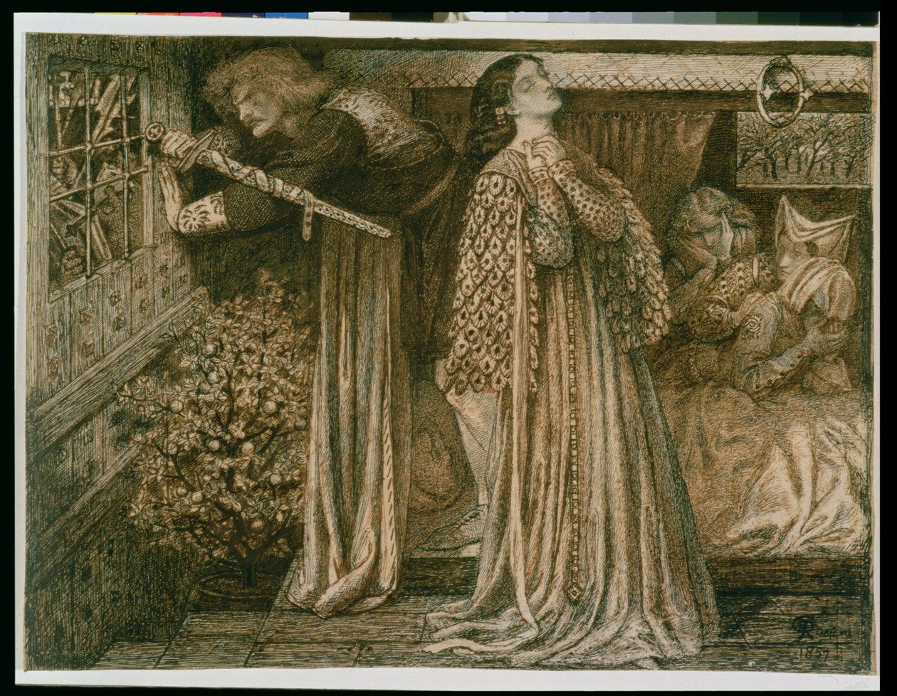 Sir Lancelot v královnině komnatě od Dante Gabriel Charles Rossetti