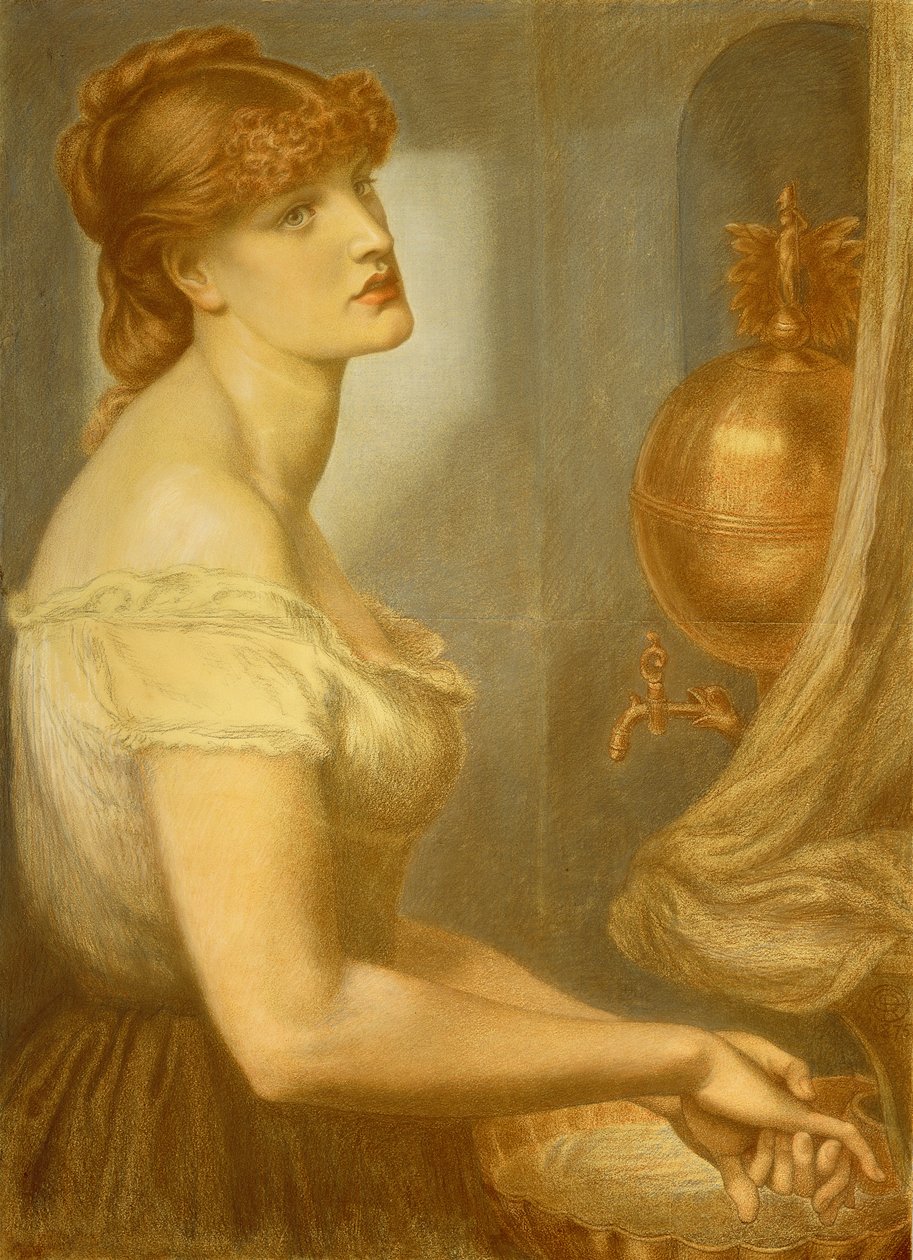 Studium pro La Bella Mano od Dante Gabriel Charles Rossetti