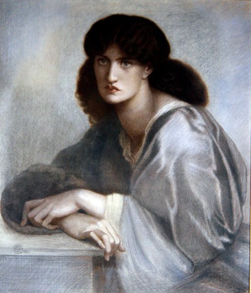 Studie pro „Žena z okna“ od Dante Gabriel Charles Rossetti