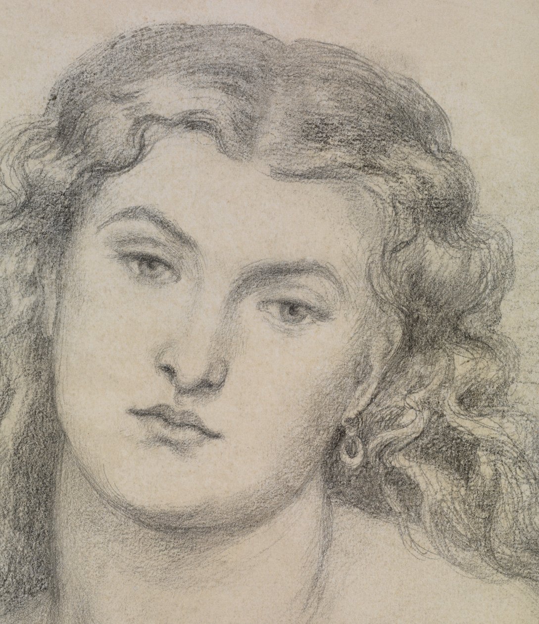 Studie pro "Venus Verticordia" od Dante Gabriel Charles Rossetti
