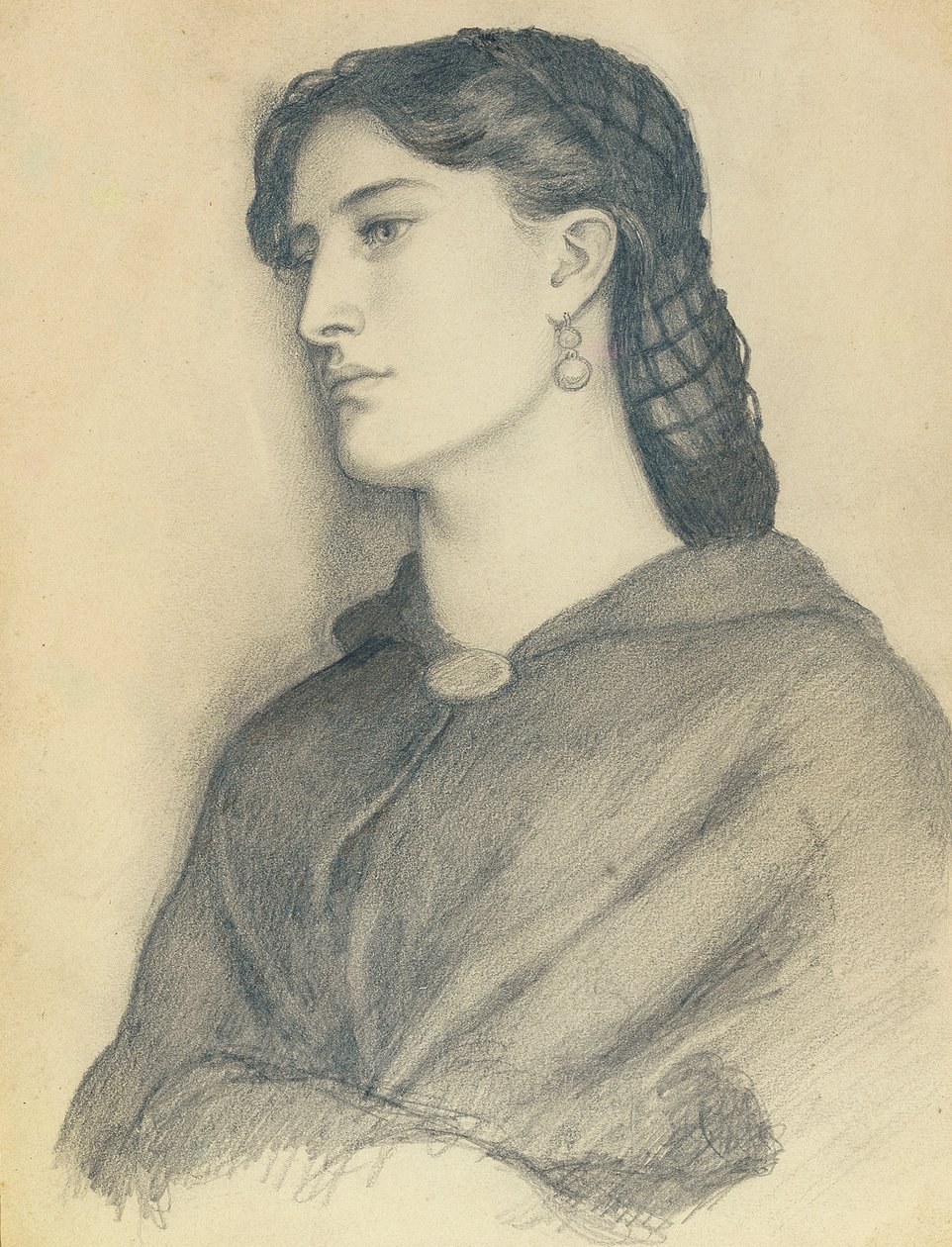 Studie Aggie Manetti od Dante Gabriel Charles Rossetti