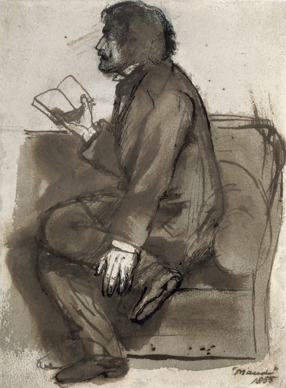 Tennyson Reading "Maud", 1855 od Dante Gabriel Charles Rossetti