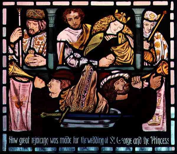 Svatba sv. Jiří a princezna, 19. století od Dante Gabriel Charles Rossetti