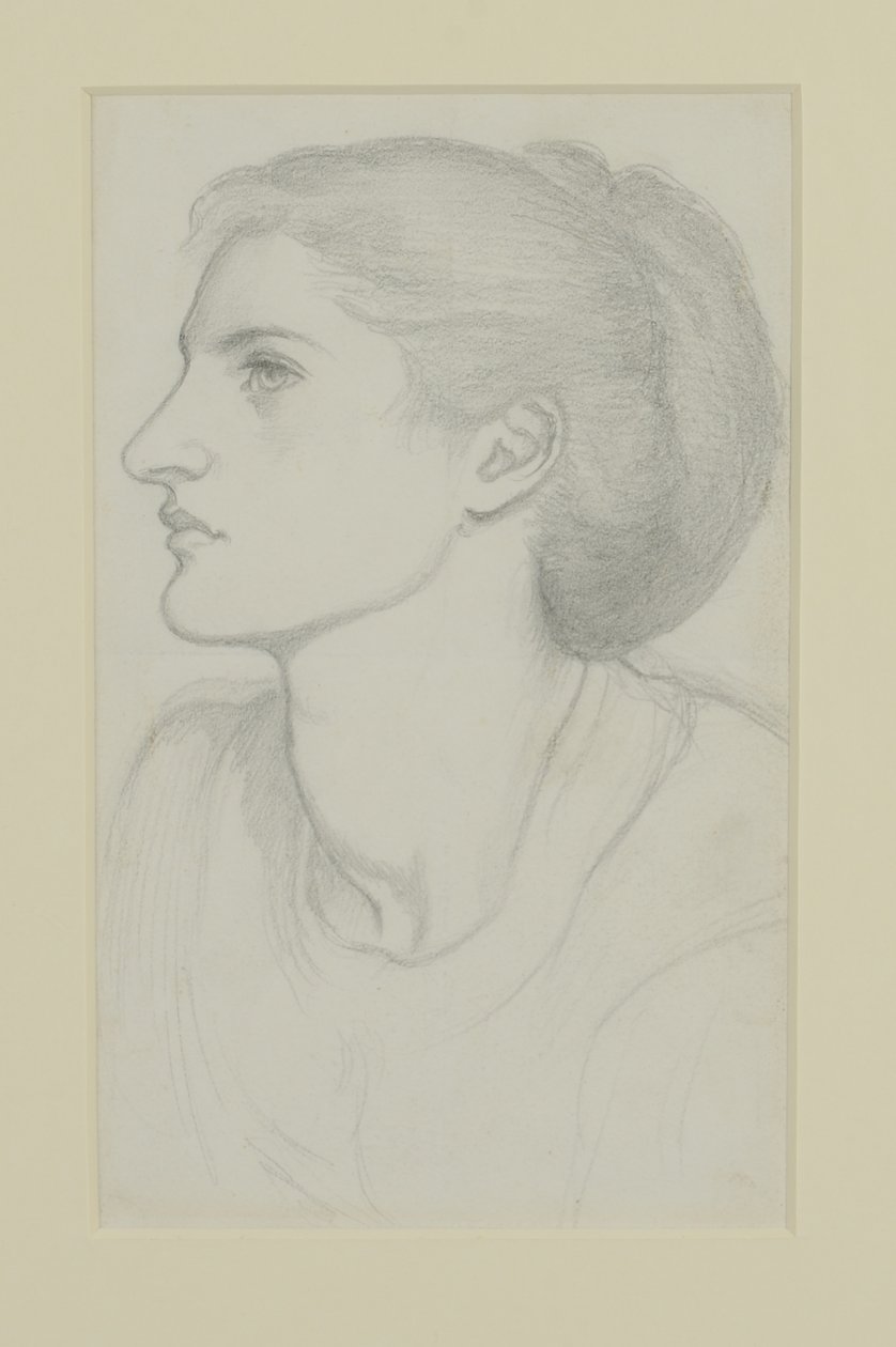 Ženská hlava, 1865-70 od Dante Gabriel Charles Rossetti