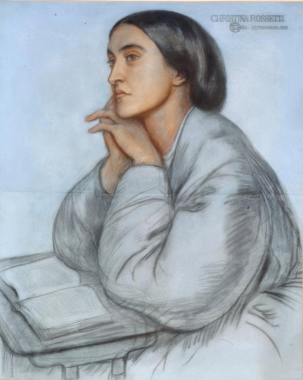 Christina Rossettiová od Dante Gabriel Charles Rossetti