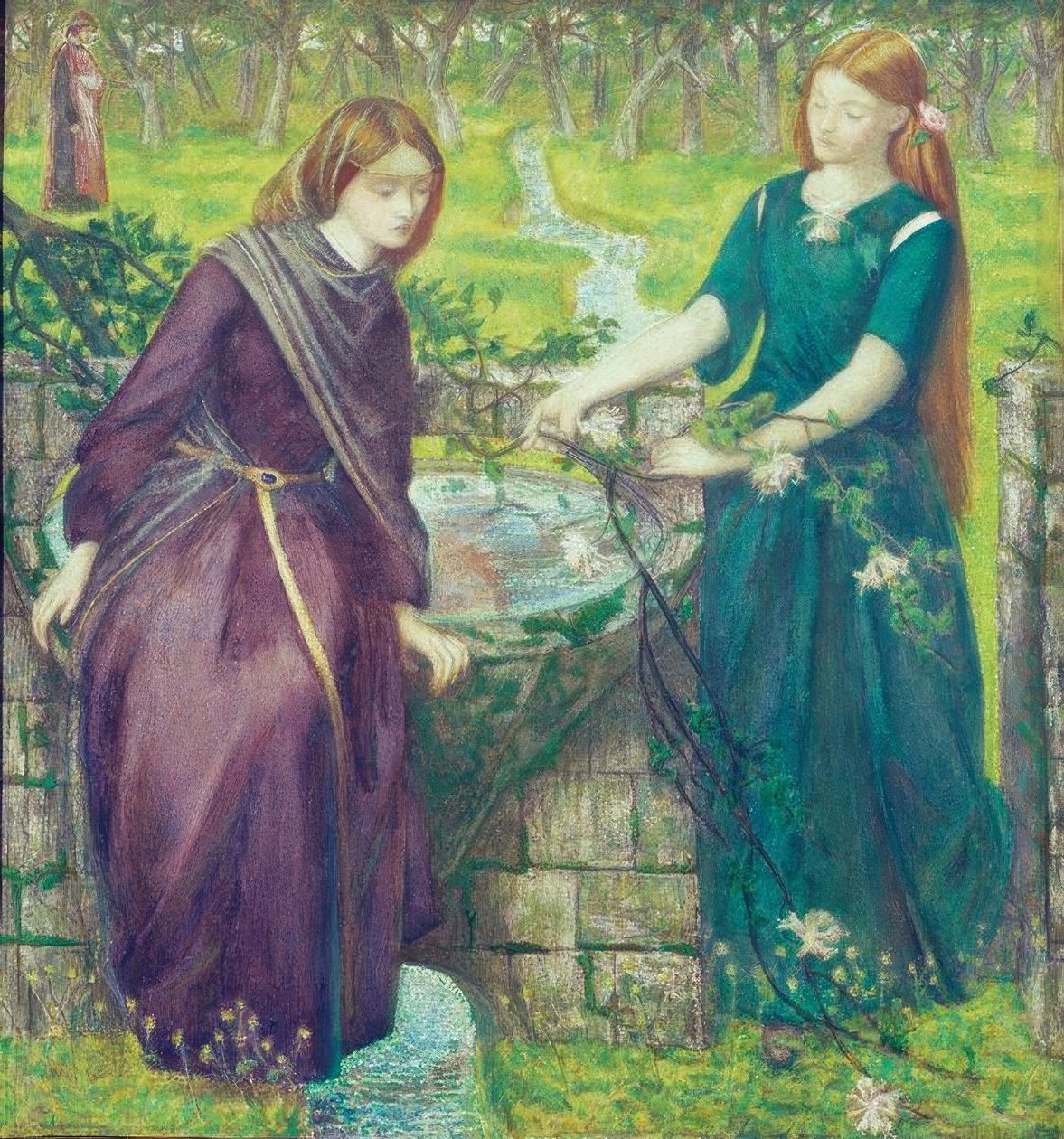 Danteho vize Rachel a Leah od Dante Gabriel Charles Rossetti