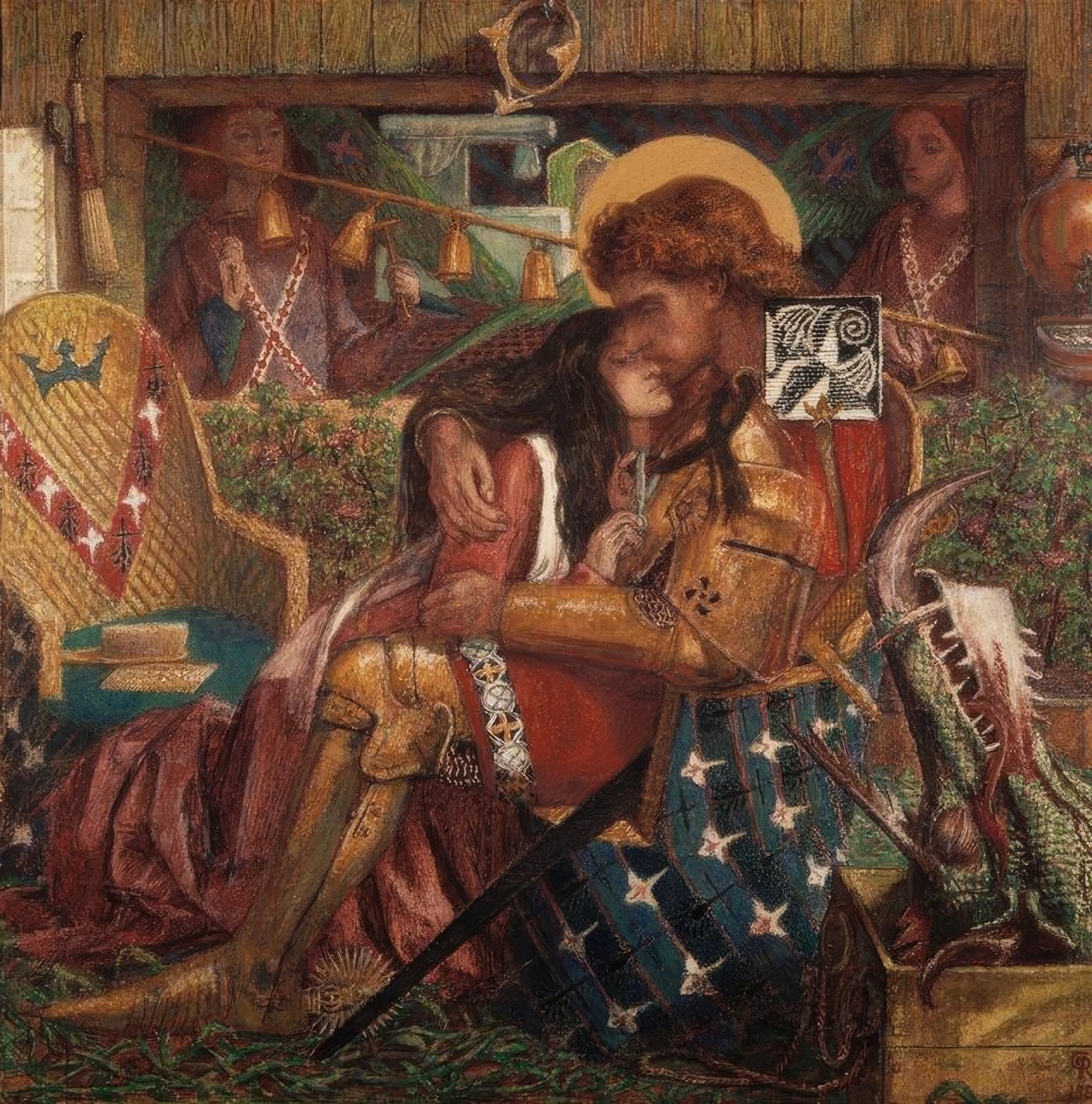 Svatba svatého Jiří s princeznou Sabrou od Dante Gabriel Charles Rossetti