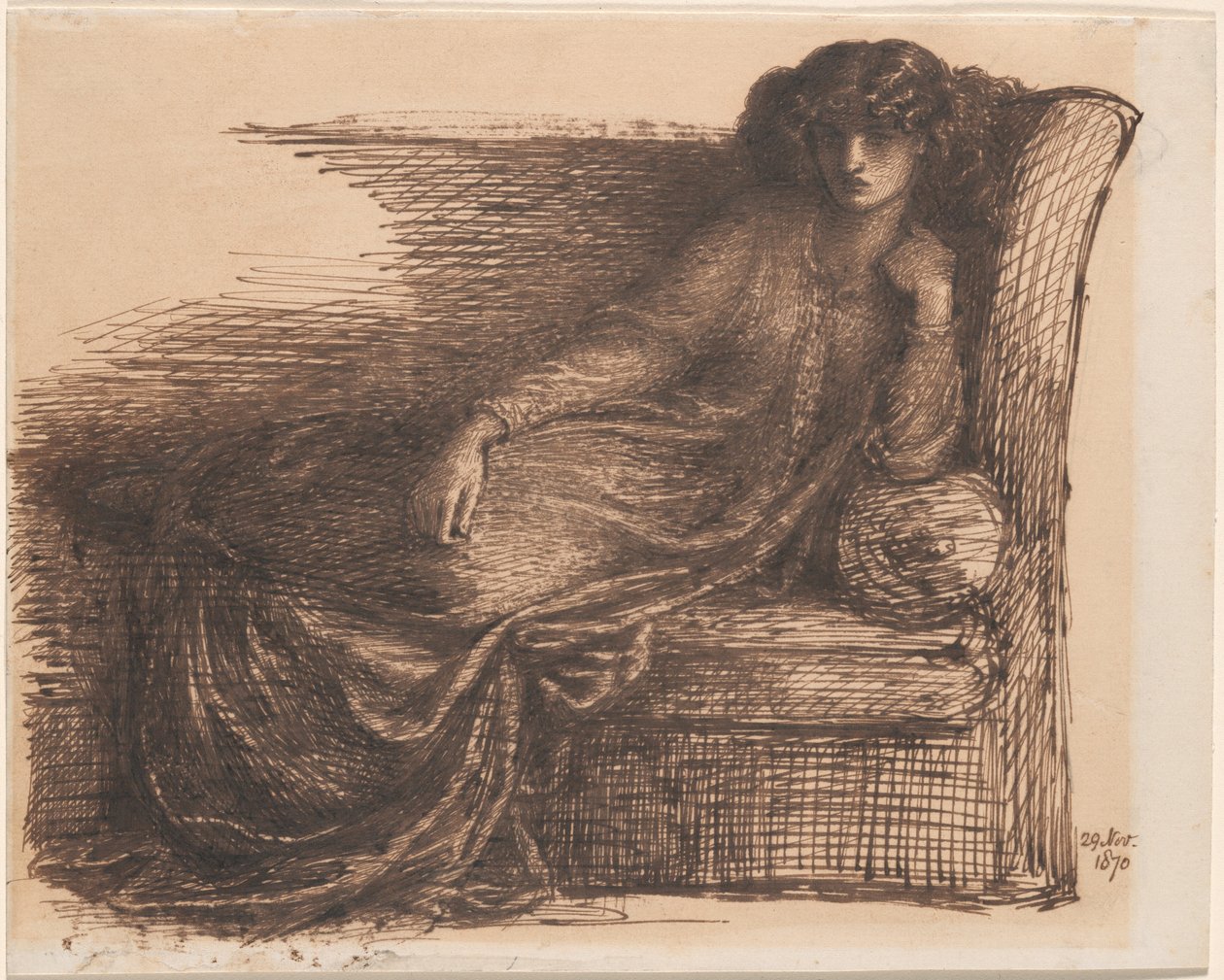 Jane Morrisová od Dante Gabriel Rossetti