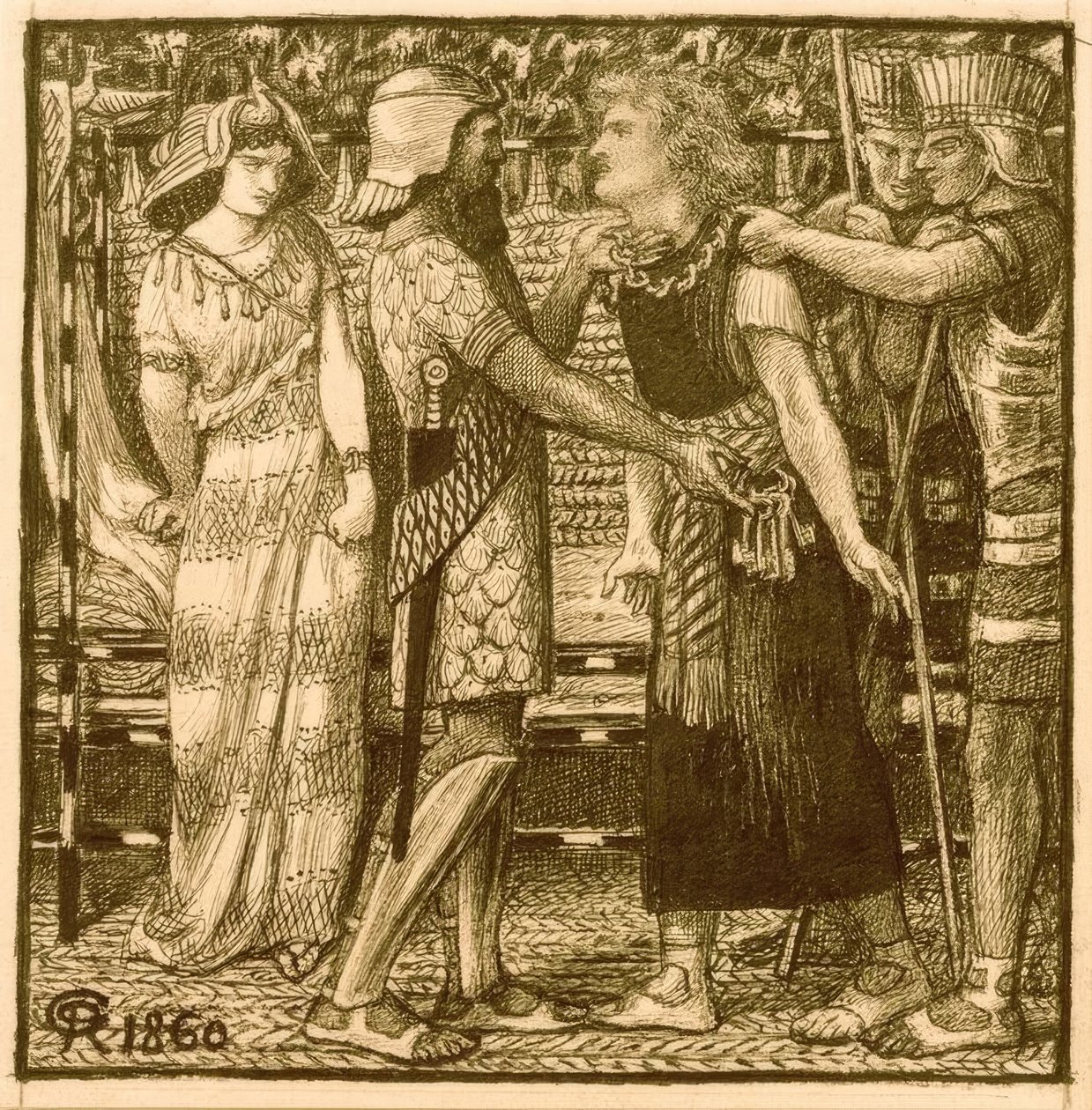 Josef obviněn před Putifarem od Dante Gabriel Charles Rossetti