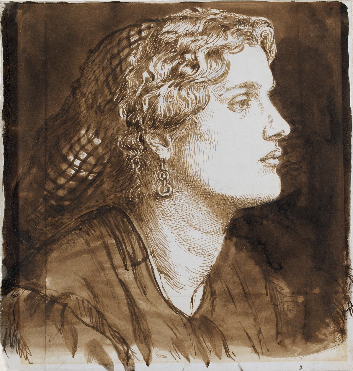 Portrét Fanny Cornforthové, c1860 od Dante Gabriel Rossetti
