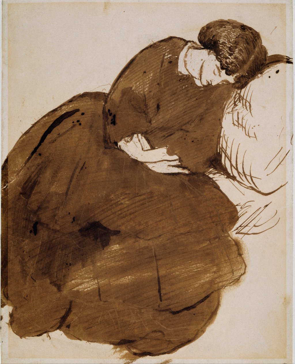 Portrét Jane Morris spící na pohovce od Dante Gabriel Rossetti