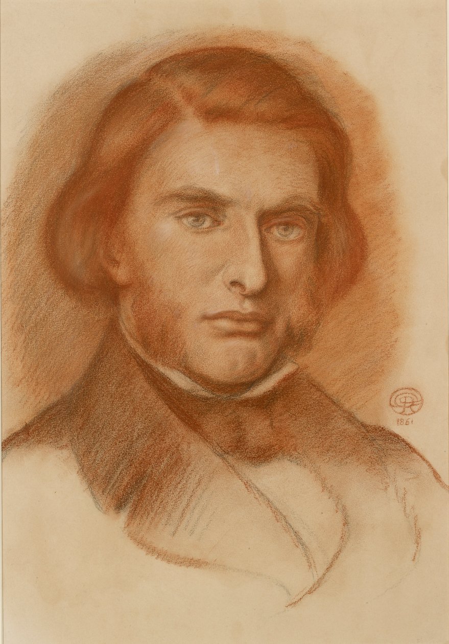 Portrét Johna Ruskina, 1861 od Dante Gabriel Rossetti