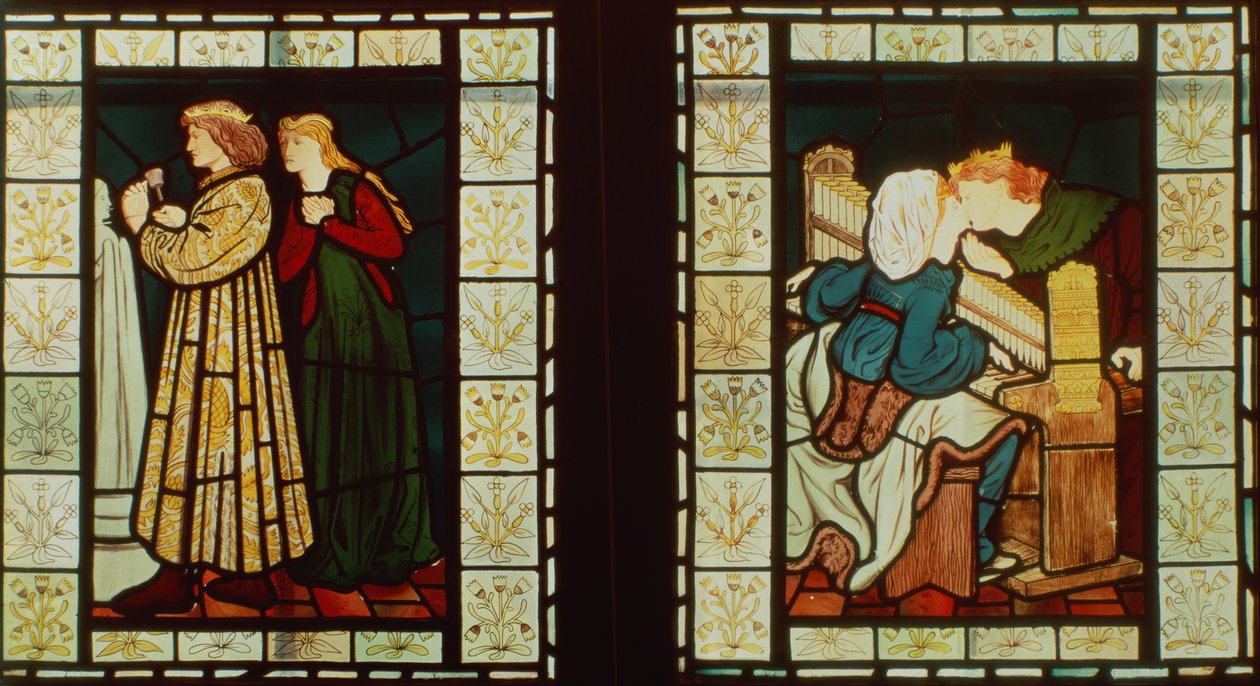 Líbánky krále Reného z Anjou, Burne-Jones a Dante G. Rossetti, 1862 od Dante Gabriel and Burne Jones, Edward Rossetti