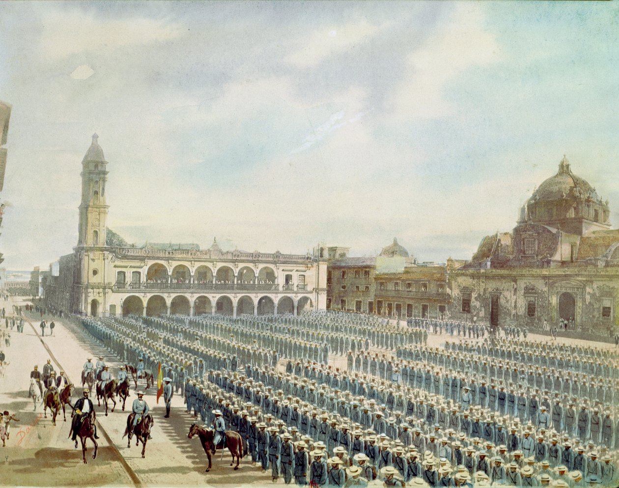 Španělský expediční sbor ve Vera Cruz v roce 1862 na příkaz generála Juana Prim y Prats (1814-70) od Daries