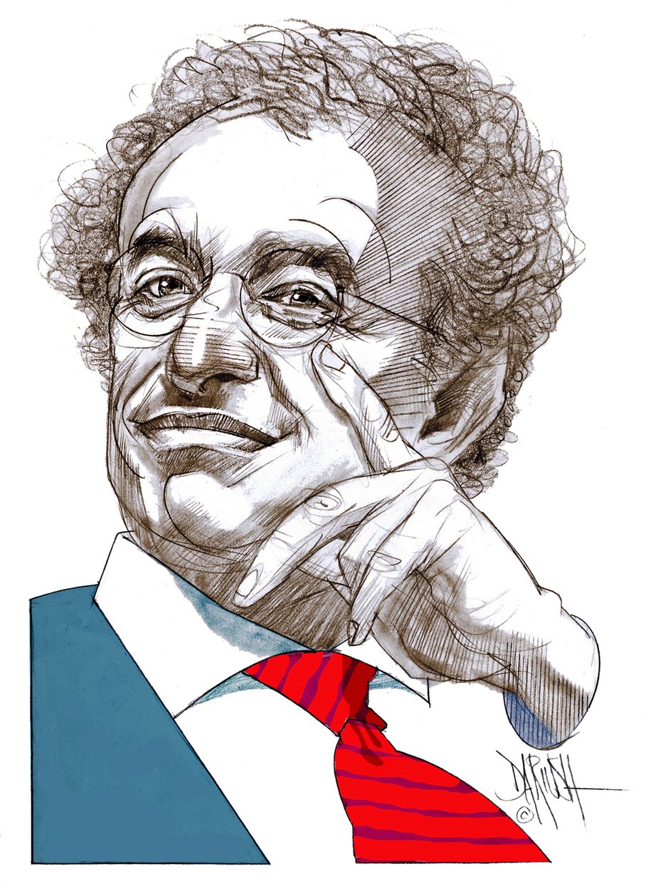 Gad Lerner (digitální kresba barevnou tužkou) od Dariush Radpour