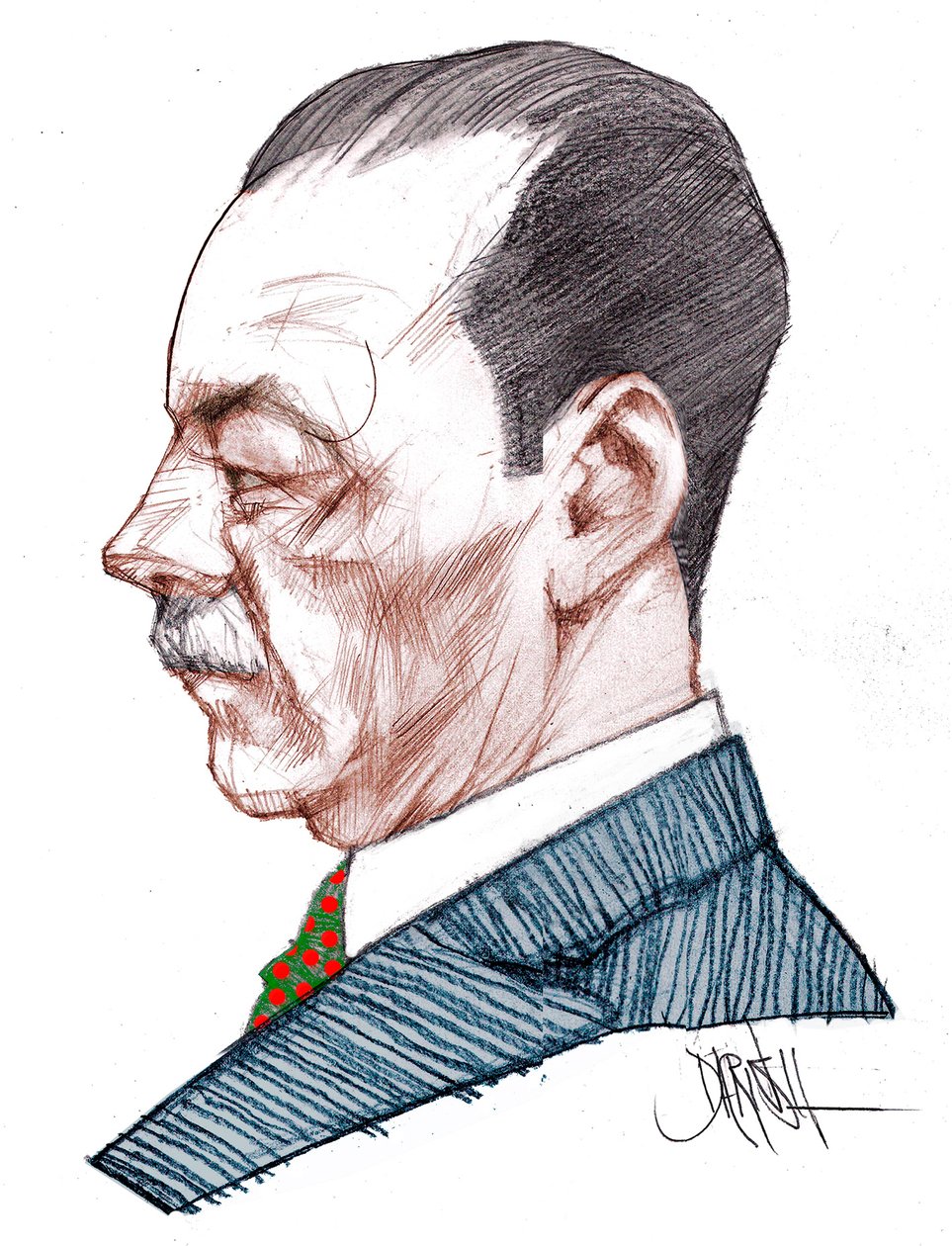Paolo Vita-Finzi, 2023 (digitální kresba barevnou tužkou) od Dariush Radpour