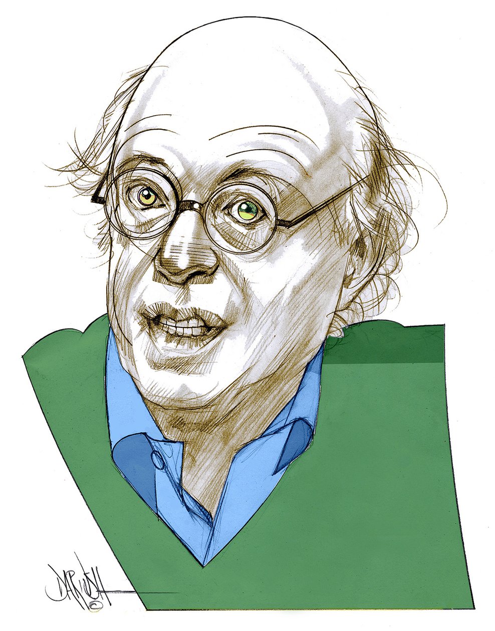 Sennett Richard , 2008 (digitální kresba barevnou tužkou) od Dariush Radpour