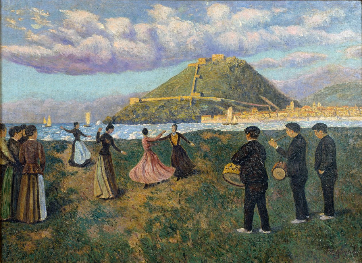 Basque Celebration (dance at El Antiguo, San Sebastián) od Darío de Regoyos
