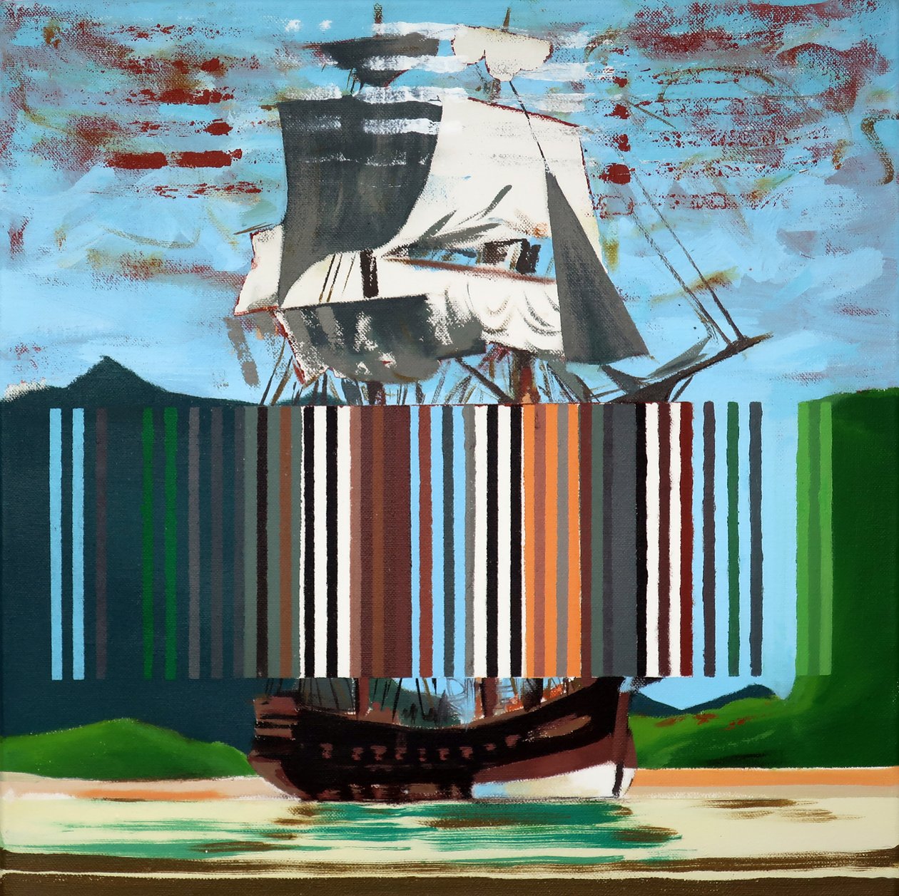 Bark Endeavour, 2019 (acyl na plátně) od Darren Coffield