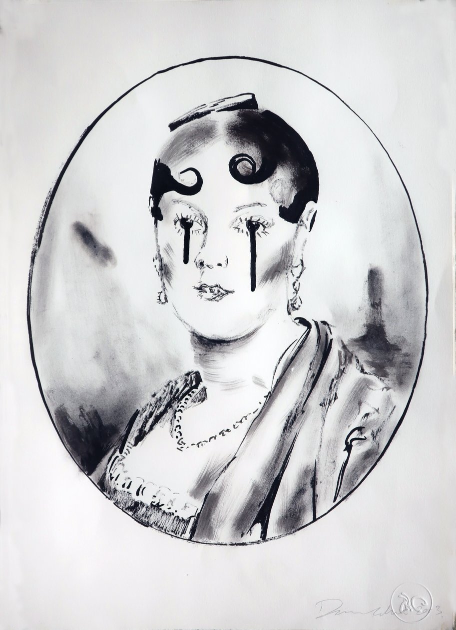Ingre Girl 4, 2003 (tuš na papíře) od Darren Coffield