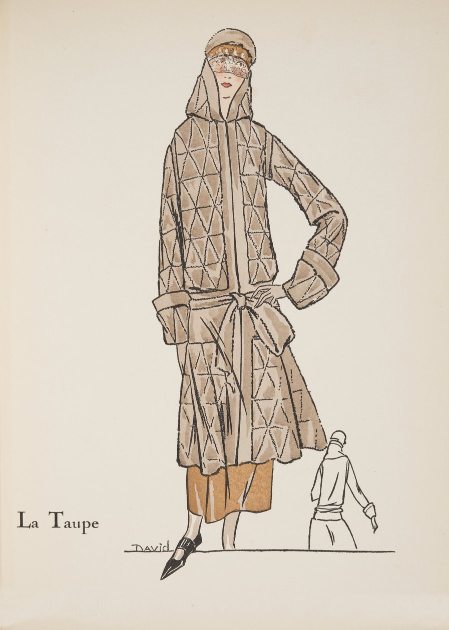 La Taupe, z kolekce módních talířů, 1922 (pochoir print) od David