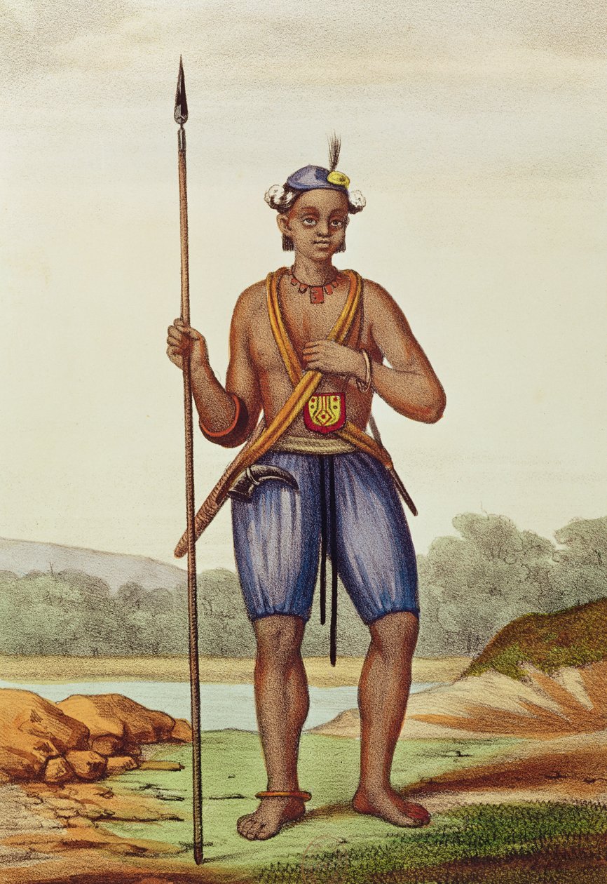Fulanský muž, ze "Senegalských náčrtů, tvář země, národy, obchod, náboženství, minulost a budoucnost, příběhy a legendy", 1853 od David Boilat