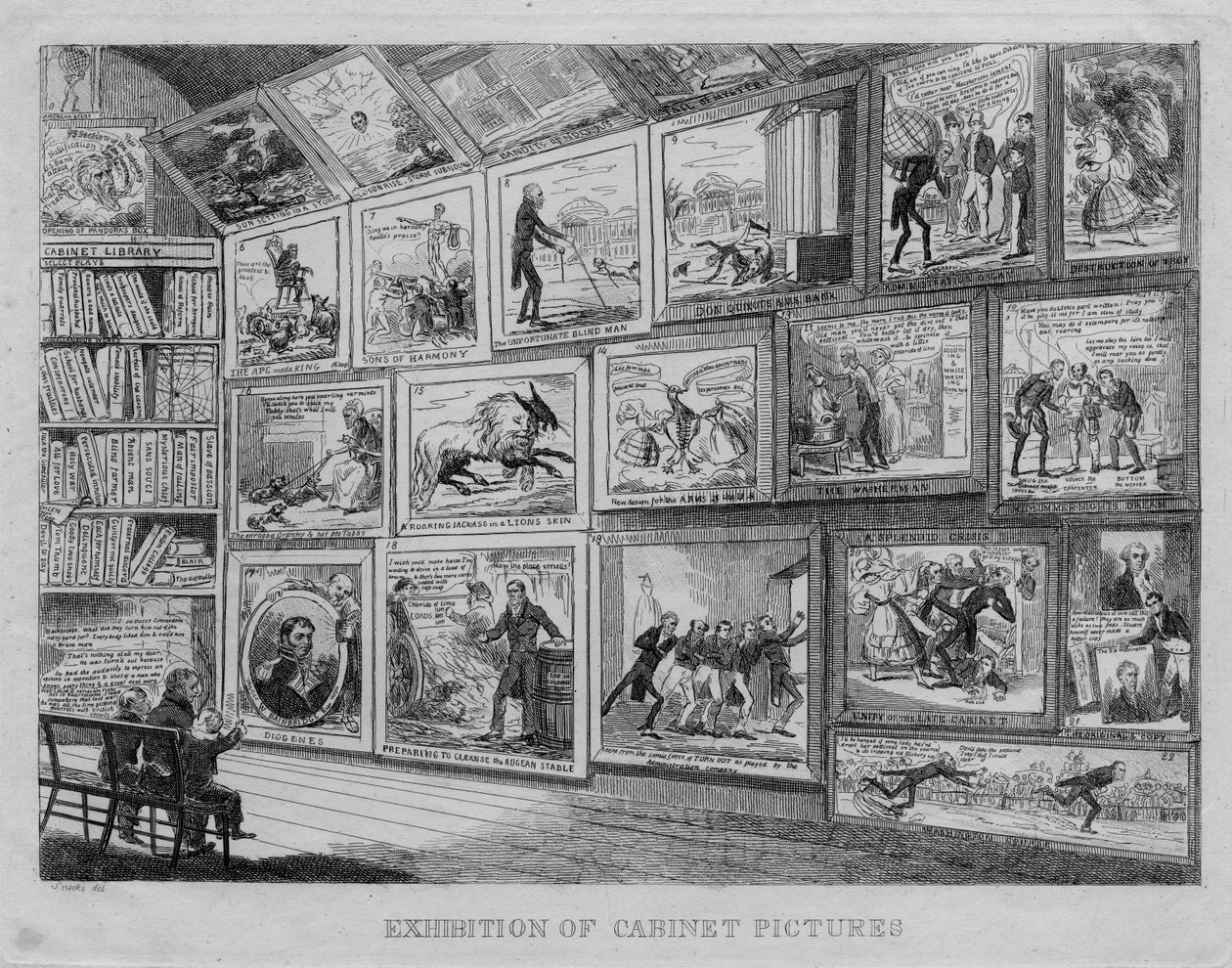 Výstava kabinetních obrazů, kolem roku 1831 od David Claypoole Johnston